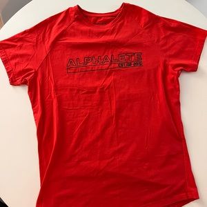 Men’s Alphalete Short Sleeve T Shirt, XL, Performance Fit T Shirt, Red